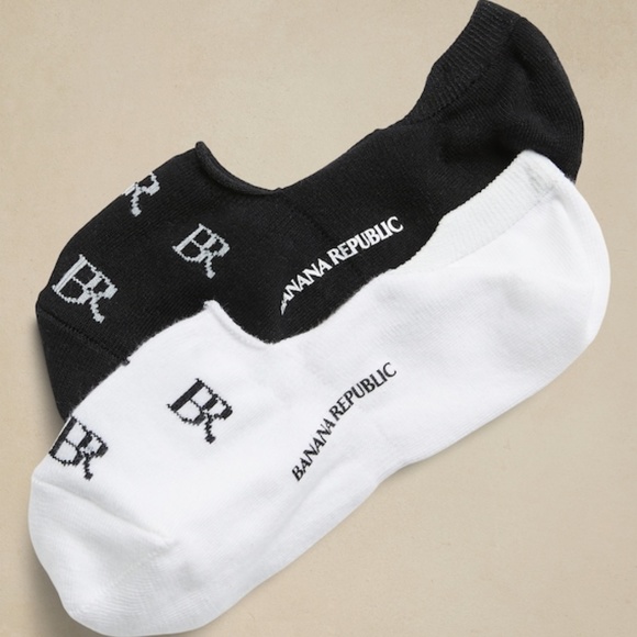 Banana Republic Accessories - BANANA REPUBLIC No-Show socks, 4 pair: Black/White/Pink/Navy